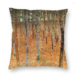 Pillow Custom Beech Forest By Gustav Klimt Case Decoration 3D Two Side Printed Painting Art Cover For Car