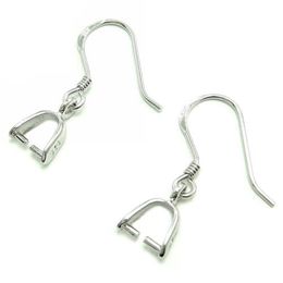 Earring Finding pins bails 925 sterling silver earring blanks with bails diy earring converter french ear wires 18mm 20mm CF013 5pairs 251q