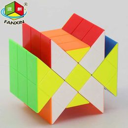 Magic Cubes FanXin Puzzle Elongate Fisher Cube Cross Brick 3x3 Ancient Strange Shape Magical Puzzles Cubes Professional Educational Toy Game Y240518