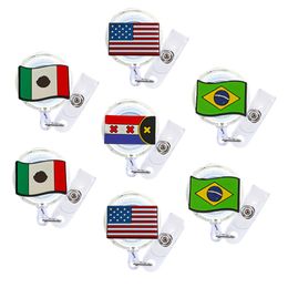 Decorative Objects Figurines National Flag Cartoon Badge Reel Retractable Nurse Id Card Cute Holder Clips For With And Cord Name Reels Otqve