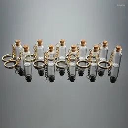 Storage Bottles 5pcs Mini Clear Glass With Cork Stopper Message Empty Spice Bottle Drifting Pendant DIY Jars Vials Gift