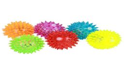 Pet Supply Whistle Flashing Thorn Ball Pet Toy, Glowing Ball Bouncing Balls Fun Toy - 1 set of 6 colors2172450