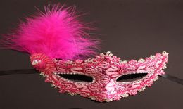 Fashion Sexy Venetian Lace feather eye mask beautiful princess party performances Halloween masquerade masks party mask nightclub 1207491