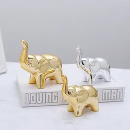 Decorative Figurines Nordic Ceramic Elephant Display Creative Arts And Crafts Animal Desktop Porch Home Decoration