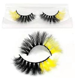 3D Mix Color False Eyelashes Natural Bushy Long Colorful Lashes Big Dramatic Makeup Fake Lash For Cosplay Halloween9440698