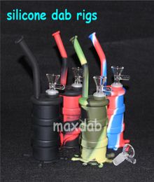 smoking pipes Waterpipe Hookah Silicone Dab Rigs container bubbler for smoking dery herb bong7020373