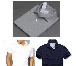 Men Solid Summer Polo Shirt High Quality Crocodile Embroidery White Grey Polo Shirts Short Sleeve Classic Fashion Men Designer Pol3213925