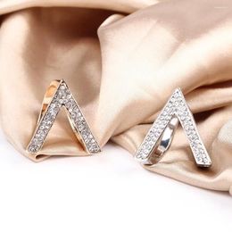 Brooches Women Girls Gift Romantic Inlaid Rhinestone Fashion Accessories V Shape Shawl Buckle Brooch Jewellery Scarf Ring