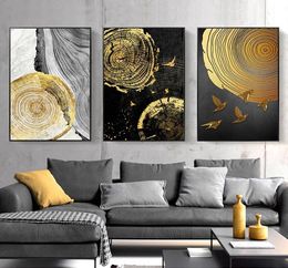 Abstract Tree Rings Poster Nordic Canvas Painting Prints Wall Art Minimalist Pictures and Poster for Living Room Decoration2415290