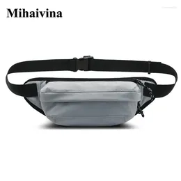 Waist Bags Mihaivina Man Bag Fashion Chest Pack Sports Running Crossbody Unisex Waterproof Oxford Fanny Bum Belt