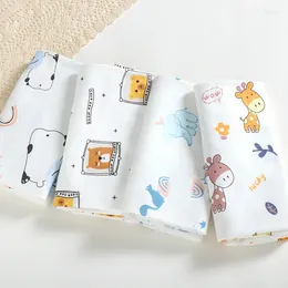 Blankets Cute Baby Swaddle Wrap Bedding Stuff Infant Soft Thin Receive Knitted Cotton Printed Bath Towels For Born Discharge