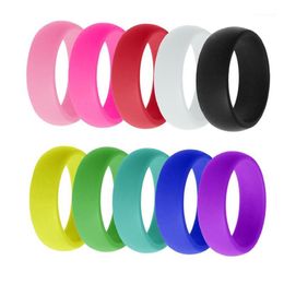 Wedding Rings 10pcs lot Rubber Finger Set For Women Engagement Jewellery Anillos Mujer Crossfit Bands Silicone Men Gift JZ301 241Z