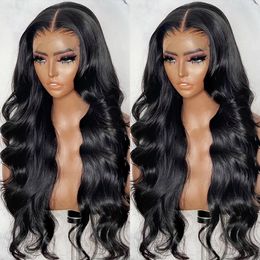High Quality 22 Inches Centre Parting Long Wigs Black Big Wavy Hair For Black Women Wholesale Europe America Fashion Lace front Rose Net Long Hair