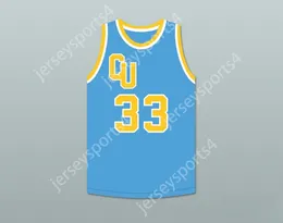 CUSTOM NAY Name Youth/Kids ROBERTA "SWISH" JAMES 33 CADWALLADER UNIVERSITY LIGHT BLUE BASKETBALL JERSEY FAST BREAK Top Stitched S-6XL