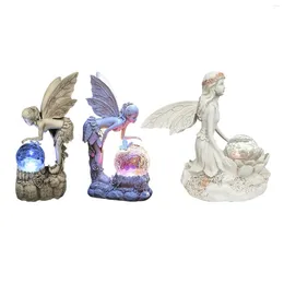 Garden Decorations Decorative Fairy Angel Figurine With Solar Powered Light Waterproof LED Cherub