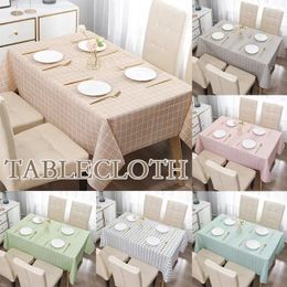 Table Cloth Simple Tablecloth Ins Plaid Wind Waterproof And Oil Placemat Washable Living Coffee Fouli Nordic Home Wash No Room Anti Pro H4B6