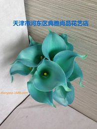 Decorative Flowers Simulation Flower Blue Calla Lily Artificial Hanging Baskets For Outside Giant Sunflowers