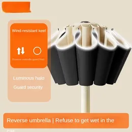 Umbrellas Reverse Full-automatic Folding Umbrella Car Large Windproof Double Sunny Non-water