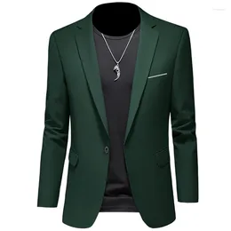 Men's Suits 2024 Fashion Leisure Casual Boutique Business Solid Colour Slim Fit Suit Blazers Jacket Dress Coat