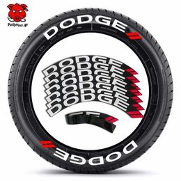 Car Stickers 8pcs/lot Car Tyre Decals Car Tuning Universal 3D Permanent PVC Conjoined Letter Decals Car Stickers Personalised Decal T240513