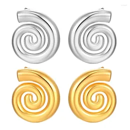 Stud Earrings Fashionable Metal Spirals Shaped Ear Rings Unisex Ears Pendants