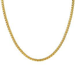 Curb Cuban Chains Necklace For Men Women Luxury Fine Jewelry Choker 4MM 18K Gold Plated Link Chain Party Gift Africa4782209