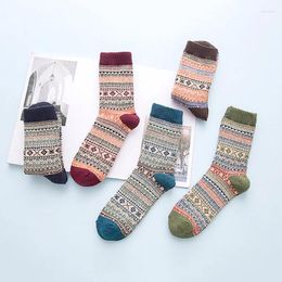 Men's Socks 1 Pair Retro High Quality Soft Wool Autumn And Winter Breathable Sweat-absorbent Thickened Warm Mid-tube