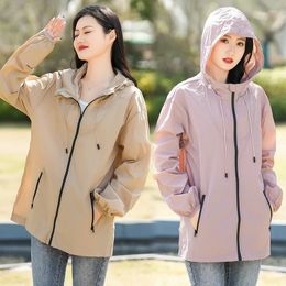 Women's Jackets Summer Thin Ice Silk Breathable Sun Protection Clothing Block UV Cover Camping Hiking Jacket Women Windbreaker Coats 2XL 3XL