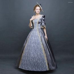 Party Dresses Medieval Women's Vintage Dress Princess Elegant Patchwork Trumpet Sleeve Long Robes Temperament Clothes