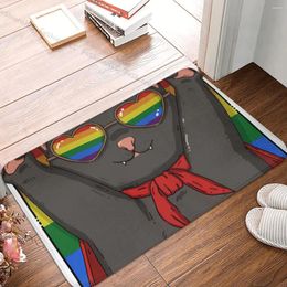 Carpets LGBT Pride Non-slip Doormat Living Room Mat I'm Not Gay Super Floor Carpet Entrance Door Rug Indoor Decorative