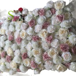 Decorative Flowers SPR China Supplies Home Decor Rose Peony Arrangement Silk Artificial Flower Wall Panel Backdrop Wedding Decoration