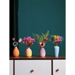 Vases Vase ins style small ornament decoration dining table TV cabinet living room flower arrangement dry Nordic Light luxury creative simplicity H240517