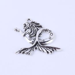 New fashion silver copper retro Mermaid Pendant Manufacture DIY jewelry pendant fit Necklace or Bracelets charm 50pcs lot 5399x 316p