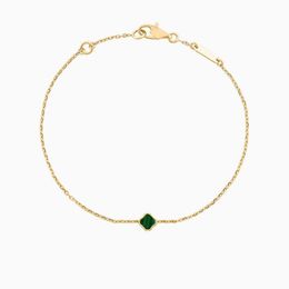 Charm Bracelets 1 Mini Notif Van Clover Four Leaf Bracelet Luxury Jewelry 18K Gold Bangle For Women Men Sier Chain Elegant Jewelery Gi Ot14A