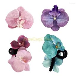 Hair Clips Orchids Flower Claw Clip Banana Jaw Elegant Girl Styling Tool C9GF