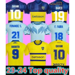 23 24 Boca Juniors Soccer Jerseys 2023 2024CAVANI JANSON MEDINA VILLA FERNANDEZ BENEDETTO ZEBALLOS BLONDEL BARCO TABORDA Football Shirts men kids kit