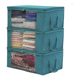 Storage Bags JTX424 Non-woven Wardrobe Bag Quilt Clothes Organiser Foldable Closet Sweater Cabinet