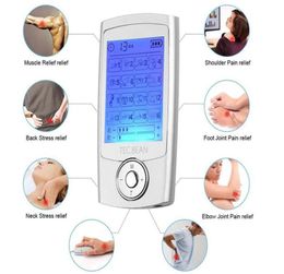 16 Mode Electrode Tens Massages 2 Channel AB With Wire Mini Muscle Stimulator Massager for Tens Therapy7225709