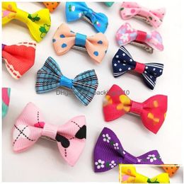 Dog Grooming Dog Grooming Bows With Rubber Bands Dogs Topknot Cute Pet Hair Clips Pets Cat Little Flower Bow Gifts Drop Delivery Hom Dhmor