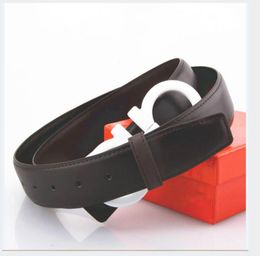 Genuine leather belt Big large buckle designer belts men women high quality new mens belts with box4812005