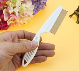 Dog Cat Pets Hair Lice Nit Comb Safe Flea Eggs Dirt Dust Remover Stainless Steel Grooming Tooth Brushes2798779