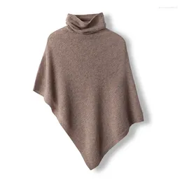 Scarves MVLYFLRT European And American High Necked Wool Shawl Scarf Women's Pullover Shoulder Protection Cape