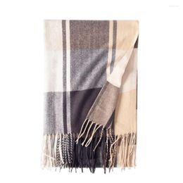 Scarves Woman's Large Winter Scarf With Comfortable Faux Classic Fringed Design For Outdoor Fishing Trip Dating Shopping