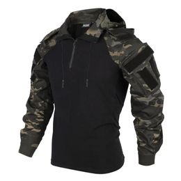 CP Combat Shirt Hoodies Multicam Tops Men Airsoft Tactical Shirts Long Sleeve Paintball Camping Hunting Clothing 240518