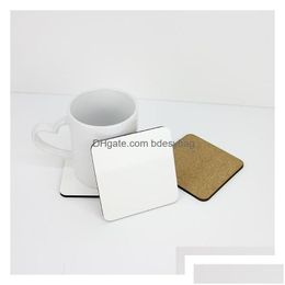 Sublimation Blanks Wholesale Sublimation Blanks Blank Mdf Square Drink Coasters Hardboard Wood Coaster For Diy Customised Drop Deliver Dh89N