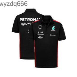 Mens T-shirts Mercedes-aaggmm Petronas F1 Team Polo Tshirts Lewis Hamilton Valtteri Bottas Formula 1 Car Fan Clothesmxen N5oy