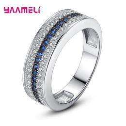 Cluster Rings Trendy Blue Topaz 925 Sterling Silver Woman Men S925 Ring Gemstone Pink Sapphire Party Jewelry Bague 254O