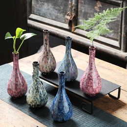 Vases Scandinavian ceramic small vase decoration simple living room flower arrangement coffee shop office desk dining table dry H240518