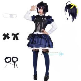 Anime Costumes Takanashi Rikka Anime Cosplay Anime Love Chunibyo Other Delusions Rikka Cosplay Come Lolita Dress Party Come Wig Full Set Y240422