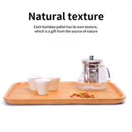 Plates Natural Wooden Serving Tray Bamboo Cup Saucer Decorative Trays Fruit Plate Storage Pallet Japanese Rectangular Dish